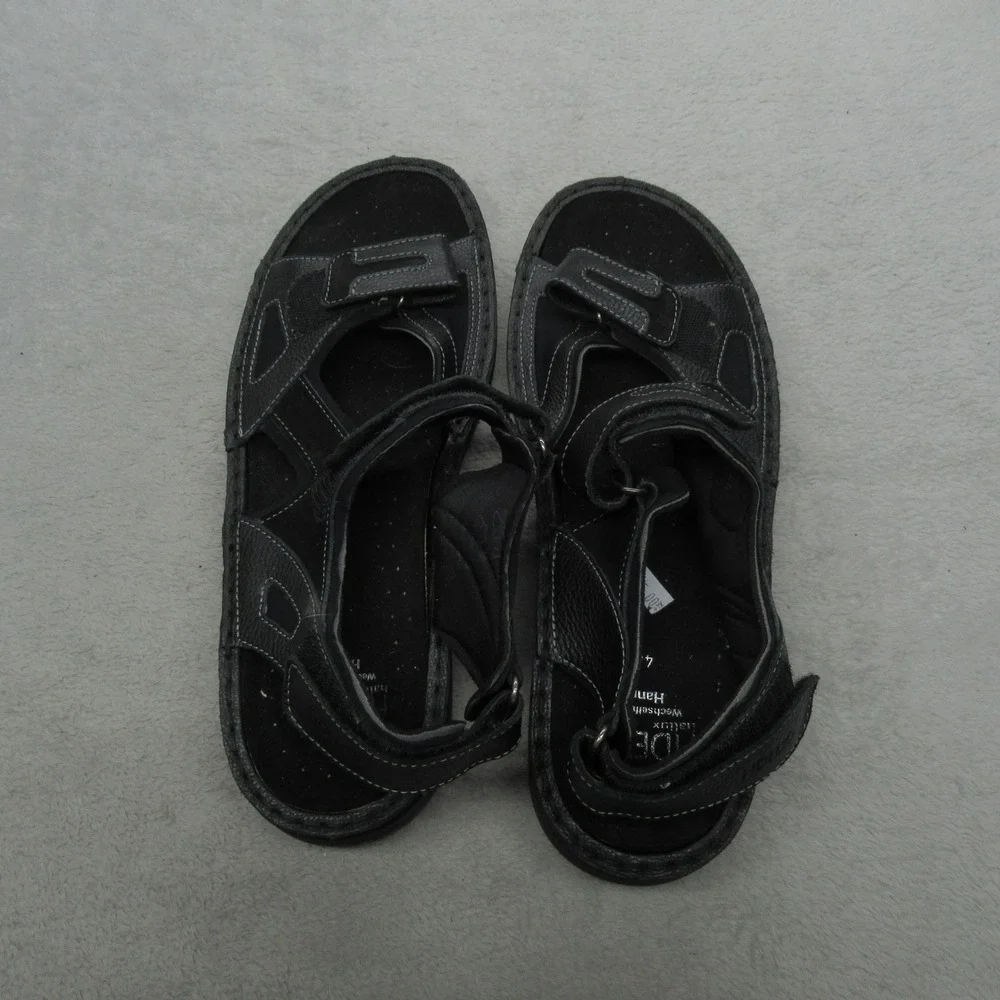 Fidelio Men 11 Hanno Sandals‎ BLK Leather Adjustable Straps Walking comfort EU44
